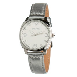 Folli Follie WF14T021SSS Reloj Analógico para Mujer con Correa de Cuero Gris