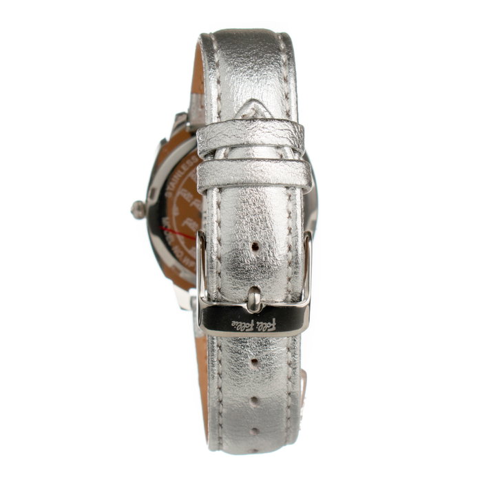 Folli Follie WF14T021SSS Reloj Analógico para Mujer con Correa de Cuero Gris