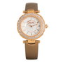 Folli Follie WF1B019SSS Reloj Analógico para Mujer con Correa de Cuero Marrón