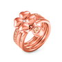 Folli Follie Anillo Rosa de Acero Inoxidable Talla 52