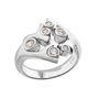 Folli Follie Anillo de Acero Inoxidable Plateado Tamaño 54