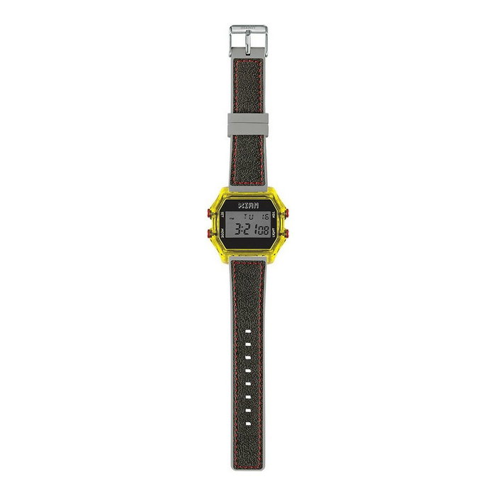 Iam Reloj Digital IAM-KIT519 con Caja Amarilla y Correa Gris