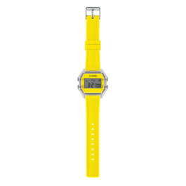 Iam Reloj IAM-KIT522 Digital con Caja Transparente y Correa Amarillo Neón