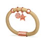 Folli Follie Pulsera de Cuero 16cm Crema