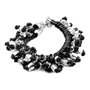 Folli Follie Pulsera de Plata de Ley BA1L018WK en Negro