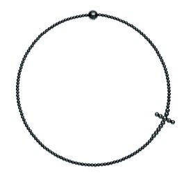 Folli Follie Collar de Acero Inoxidable Negro 13cm
