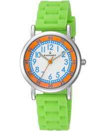 Radiant RA466605 Reloj Infantil con Correa Verde y Esfera Blanca