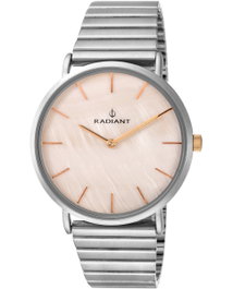 Radiant Reloj RA475201 con esfera rosa y correa plateada