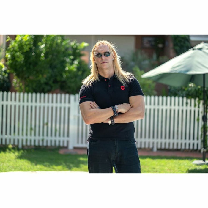 Polo de Manga Corta Hombre Bobroff Negro XL