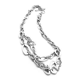 Folli Follie Collar de Acero Inoxidable Plateado