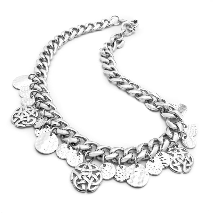 Folli Follie Collar de Plata de Ley Plateado 40cm Folli Follie Collar de Plata de Ley Plateado 40cm
