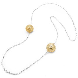 Folli Follie Collar de Plata de Ley Plateado 32cm