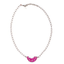 Folli Follie Collar de Plata de Ley Sandía Multicolor