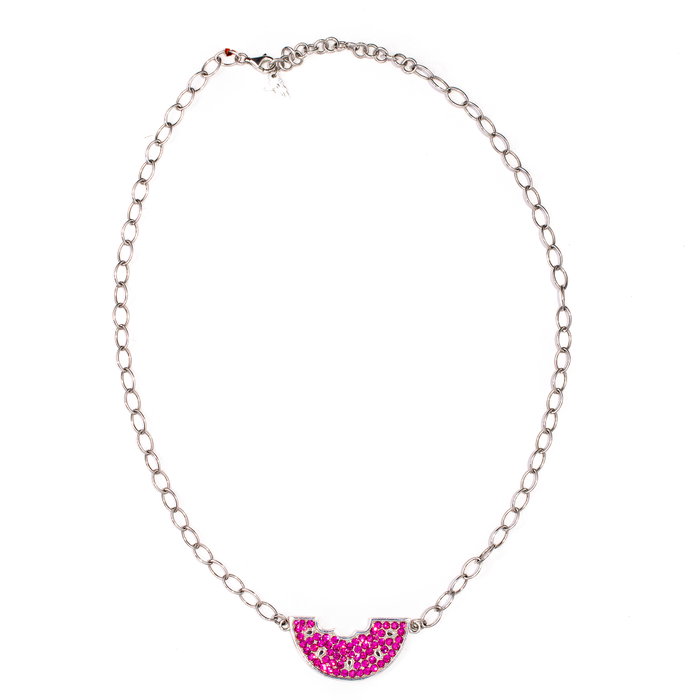 Folli Follie Collar de Plata de Ley Sandía Multicolor Folli Follie Collar de Plata de Ley Sandía Multicolor