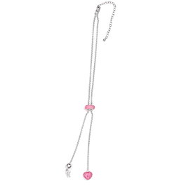 Folli Follie Collar de Plata de Ley con Cristal y Detalles Rosa 3N1F021P