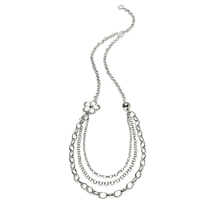 Folli Follie Collar Plateado de Acero Inoxidable 45 cm Folli Follie Collar Plateado de Acero Inoxidable 45 cm