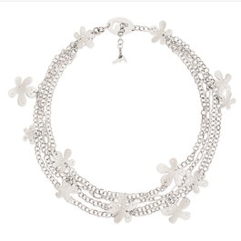 Folli Follie Collar de Acero Inoxidable Plateado