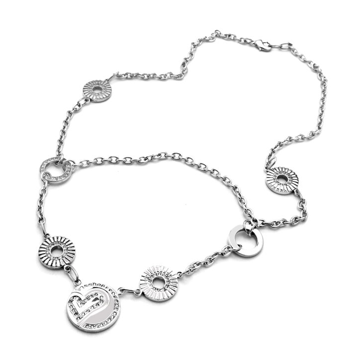 Folli Follie Collar Plateado de Acero Inoxidable Folli Follie Collar Plateado de Acero Inoxidable
