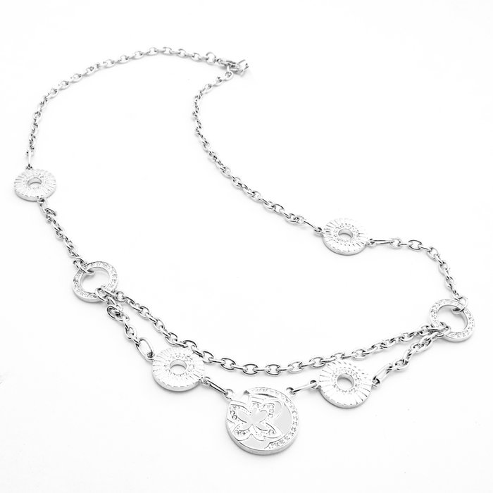 Folli Follie Collar de Acero Inoxidable Plateado 25cm Folli Follie Collar de Acero Inoxidable Plateado 25cm