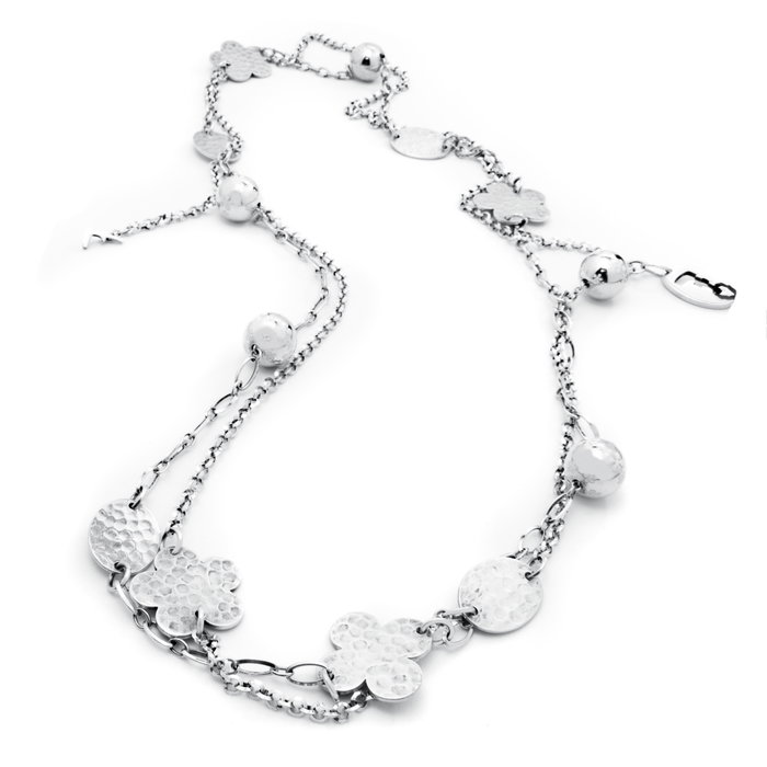 Folli Follie Collar de Plata de Ley Plateado 40cm Folli Follie Collar de Plata de Ley Plateado 40cm
