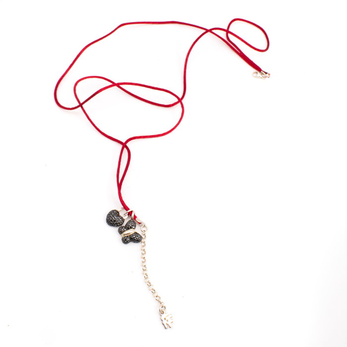 Folli Follie Collar de Plata de Ley Rojo 40cm Folli Follie Collar de Plata de Ley Rojo 40cm