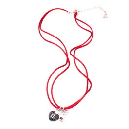 Folli Follie Collar de Plata de Ley Rojo