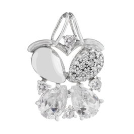 Folli Follie Colgante de Plata de Ley Gris 3P8S005C