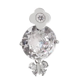 Folli Follie Colgante de Plata de Ley Gris 3P8S006C