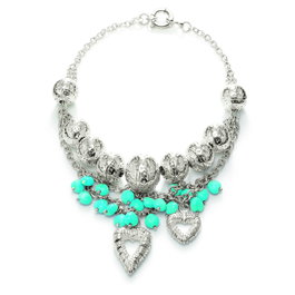 Folli Follie Collar de Acero Inoxidable Bañado en Plata para Mujer