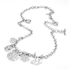 Folli Follie Collar de Acero Inoxidable Plateado
