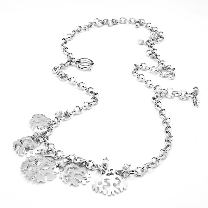Folli Follie Collar de Acero Inoxidable Plateado Folli Follie Collar de Acero Inoxidable Plateado