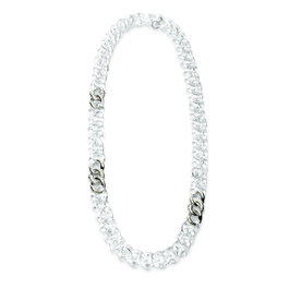 Folli Follie Collar de Acero Inoxidable 40cm Blanco