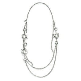 Folli Follie Collar Plateado de Acero Inoxidable 45cm