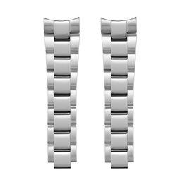 Bobroff Correa de Acero Inoxidable Plateada 20mm