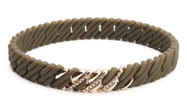 The-Rubz Pulsera CRYSTAL PixelNano Dk Olive/Soft Gold Talla Unica