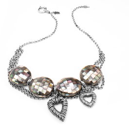 Folli Follie Collar de Acero Inoxidable Plateado 25cm