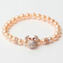 Lancaster Pulsera Cangrejo de Plata de Ley con Circonita Rosa