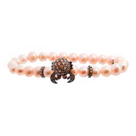 Lancaster Pulsera de Plata de Ley con Cangrejo y Circonita JLA-BR-CRAB-4-PE