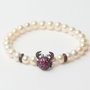 Lancaster Pulsera de Plata de Ley con Cangrejo y Circonita JLA-BR-CRAB-5-WH