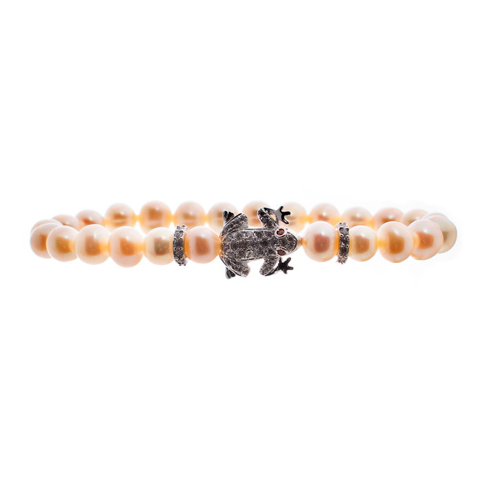 Lancaster Pulsera de Plata de Ley con Diseño de Rana y Circonita JLA-BR-FROG-1-WH Lancaster Pulsera de Plata de Ley con Diseño de Rana y Circonita JLA-BR-FROG-1-WH