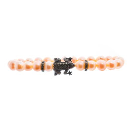 Lancaster Pulsera de Plata de Ley con Diseño de Rana y Circonita JLA-BR-FROG-3-PE