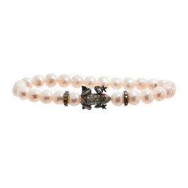 Lancaster JLA-BR-FROG-3-WH Pulsera de Plata de Ley con Diseño de Rana