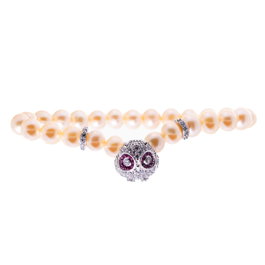 Lancaster Pulsera de Búho en Plata de Ley con Circonita JLA-BR-OWL-1-PE