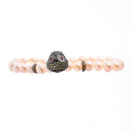 Lancaster JLA-BR-OWL-3-PE Pulsera de Plata con Búho y Circonita de 16mm