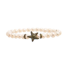 Lancaster JLA-BR-STAR-3-WH Pulsera de Plata con Estrella y Circonita
