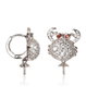 Lancaster Pendientes de Cangrejo con Circonita en Plata de Ley