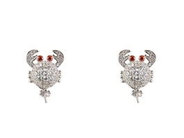 Lancaster Pendientes de Cangrejo con Circonita en Plata de Ley