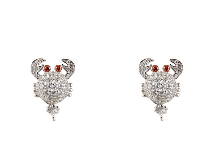 Lancaster Pendientes de Cangrejo con Circonita en Plata de Ley Lancaster Pendientes de Cangrejo con Circonita en Plata de Ley