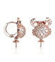 Lancaster Pendientes de Cangrejo con Circonita en Plata de Ley