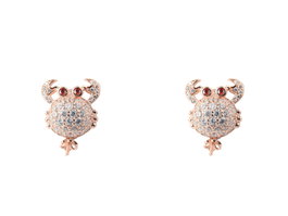 Lancaster Pendientes de Cangrejo con Circonita en Plata de Ley